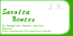 sarolta mentes business card